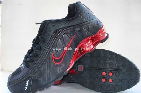 Hommes Nike Shox R4 Noir Rouge